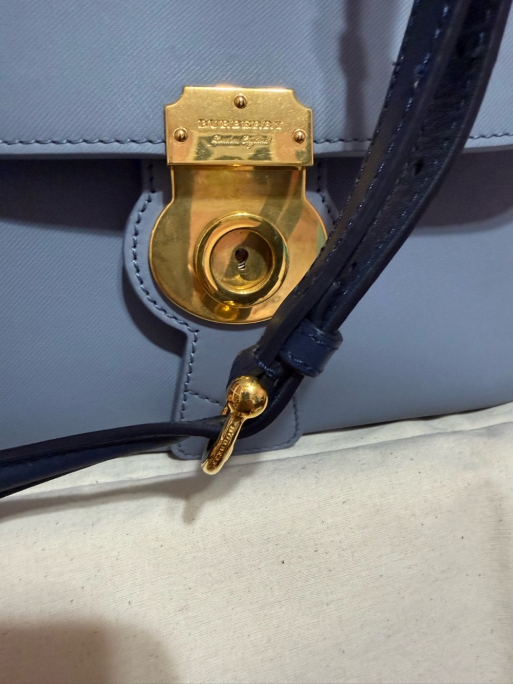 Burberry Medium DK88 Top Handle Bag In Blue - Picture 4 of 16